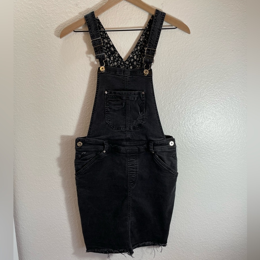 Kenzo Gold Denim Overall Mini Jumper Dress Size L